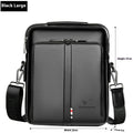 Men's Crossbody Vertical And Portable Capacity Shoulder Leather Backpack