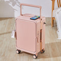 Multifunctional USB Charging Trolley Case Front Fastening Wide Trolley Universal Wheel 20-inch Boarding