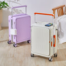 Multifunctional USB Charging Trolley Case Front Fastening Wide Trolley Universal Wheel 20-inch Boarding